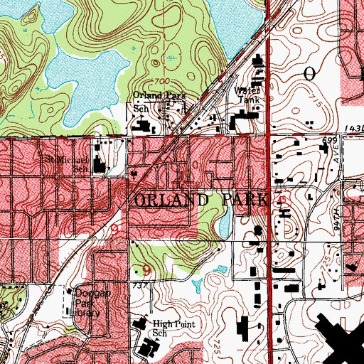 Topographic Map of John Humphrey House, IL