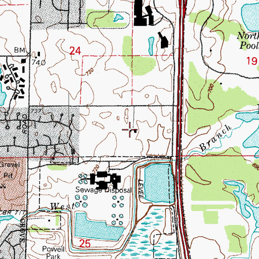Topographic Map of Olympic Park, IL