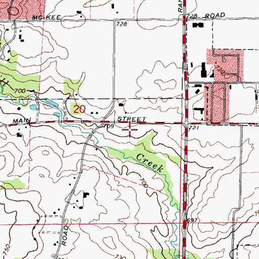 Topographic Map of Holy Cross Catholic Church, IL
