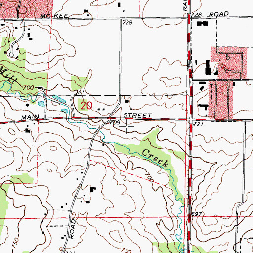 Topographic Map of Holy Cross Catholic School, IL