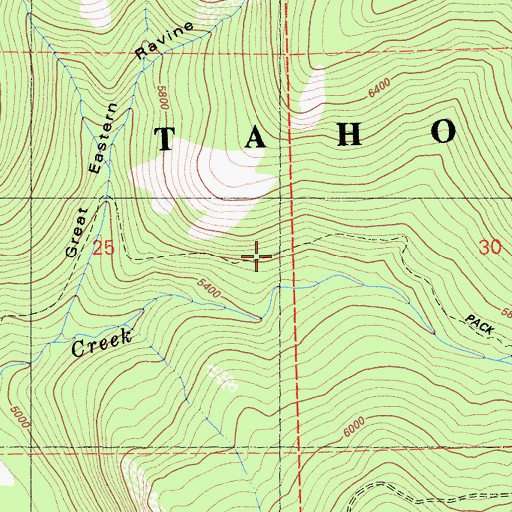 Topographic Map of Haypress Creek Trail, CA