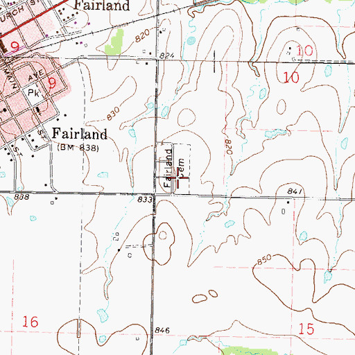 Topographic Map of Saint Paul Lutheran Cemetery, OK