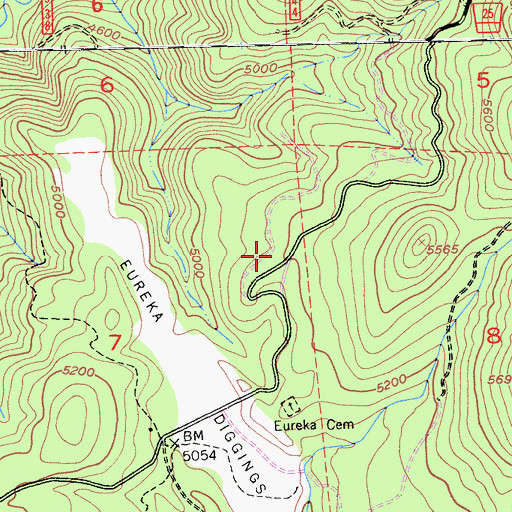Topographic Map of Bee Tree Borrow Pit, CA