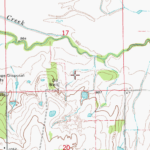 Topographic Map of Old Jackson Cemetery, OK