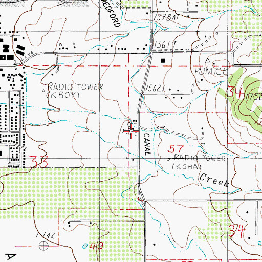 Topographic Map of North Fork Larson Creek, OR