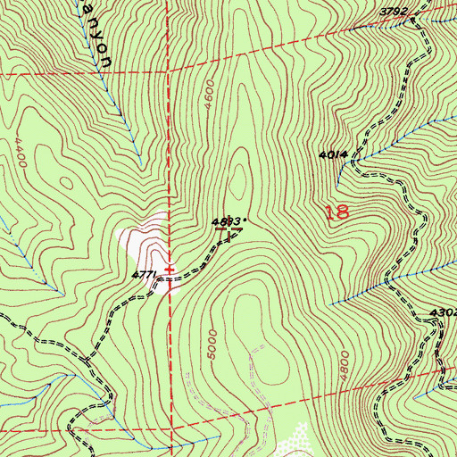 Topographic Map of Golden Bear Mine, CA
