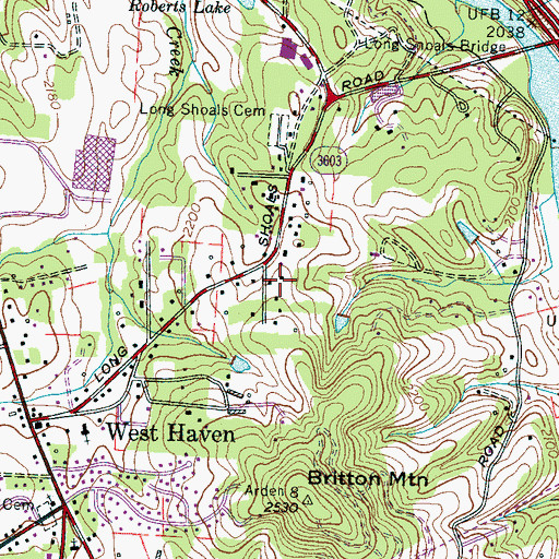 Topographic Map of Oak Grove Christian Church, NC