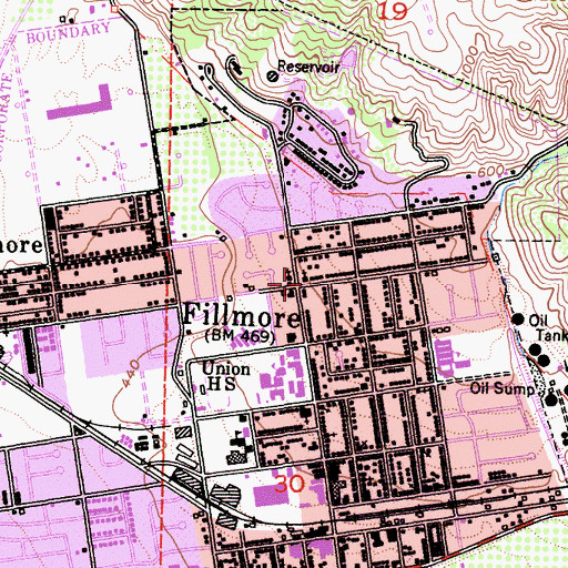 Topographic Map of Wayfarers Chapel Lutheran Church, CA