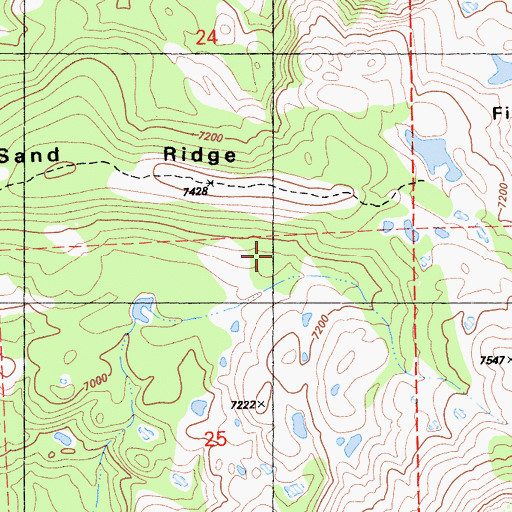 Topographic Map of Glacier Lakes Trail, CA