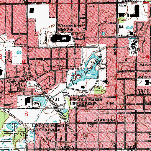 Topographic Map of Murray Island, IL