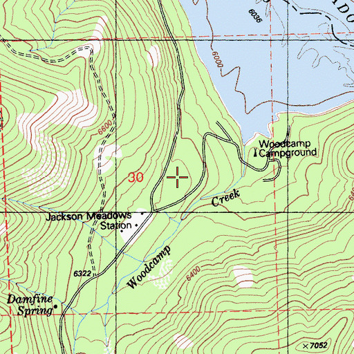 Topographic Map of Findley Campground, CA