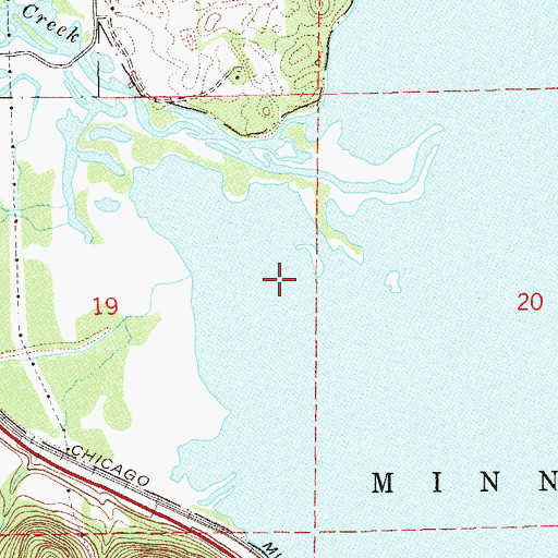 Topographic Map of Weaver Goose Lake, MN