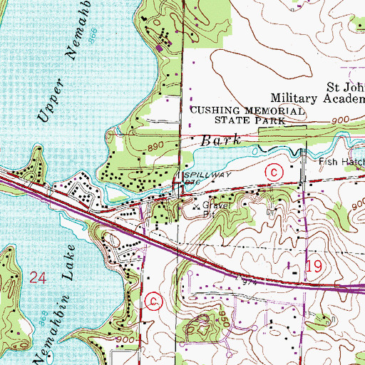 Topographic Map of Applebecker Millpond, WI