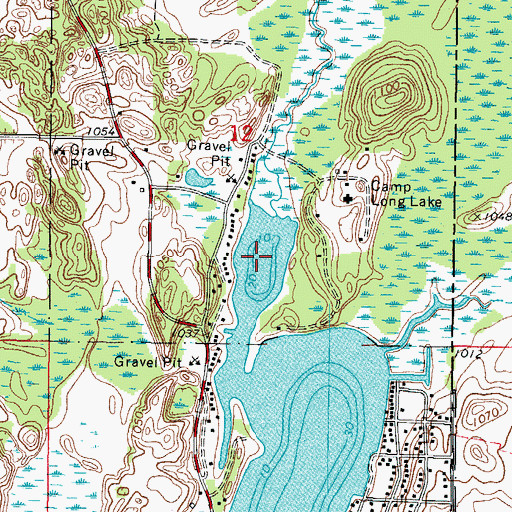 Topographic Map of Tittle Lake, WI