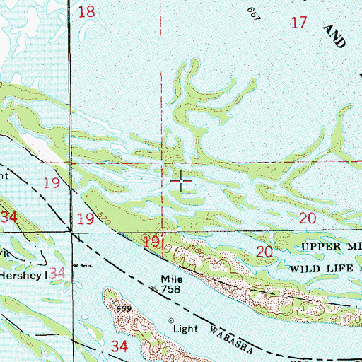 Topographic Map of Catfish Slough, WI