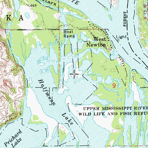 Topographic Map of Murphys Cut, MN