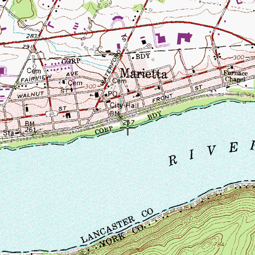 Topographic Map of Evans Run, PA