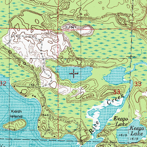Topographic Map of Pukall Lake, WI