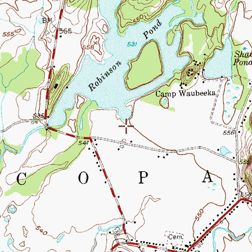 Topographic Map of Taconic Shores, NY