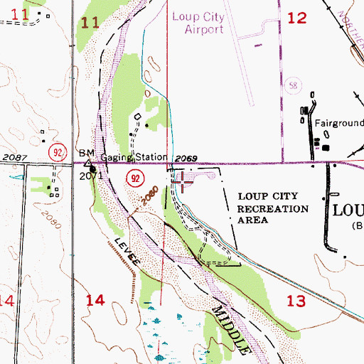 Topographic Map of Bowman Lake, NE