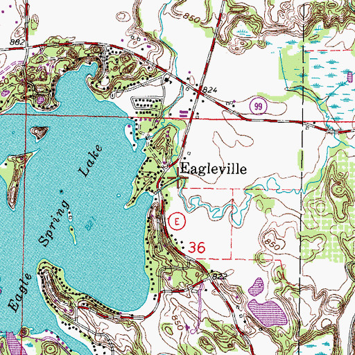 Topographic Map of Kroll Outlet, WI