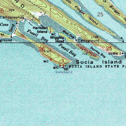 Topographic Map of Ev Henry Point, WA