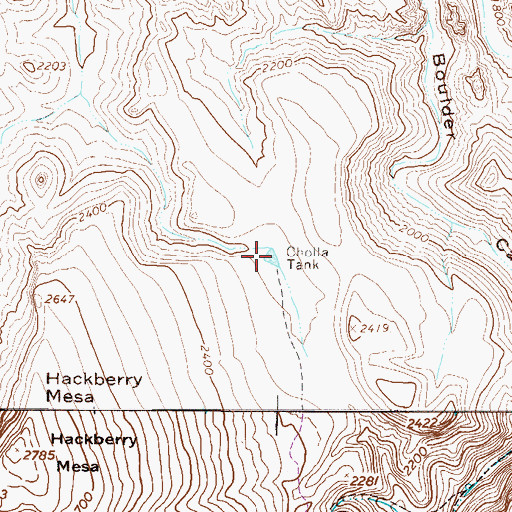 Topographic Map of Cholla Tank, AZ