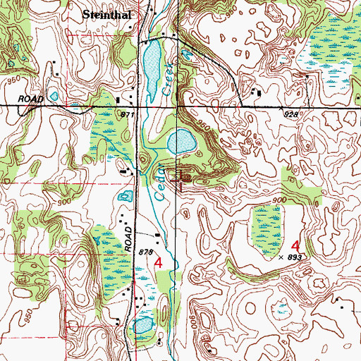 Topographic Map of Peterson Lake, WI