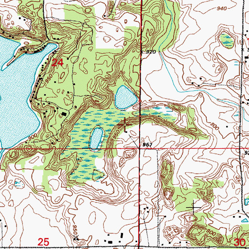 Topographic Map of Scout Lake, WI