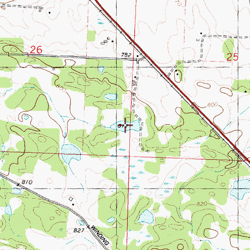 Topographic Map of Lily Pad Pond, IL