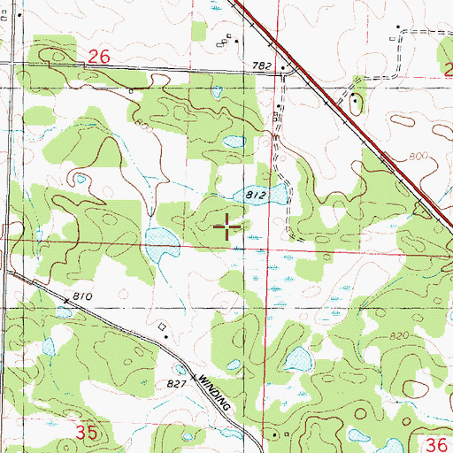 Topographic Map of Orchid Wetland, IL