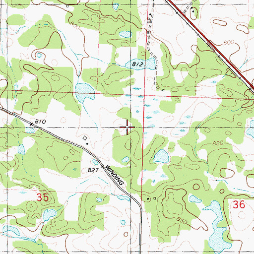 Topographic Map of Snapping Turtle Pond, IL