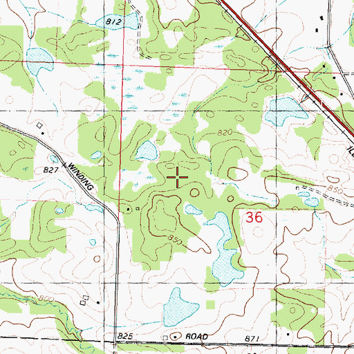 Topographic Map of Oak Glen Savanna, IL
