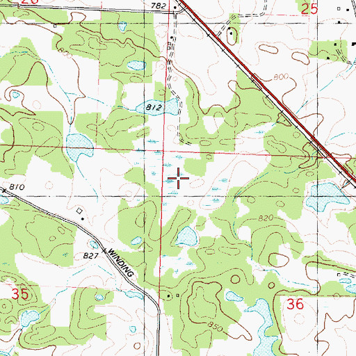 Topographic Map of Bird Song, IL