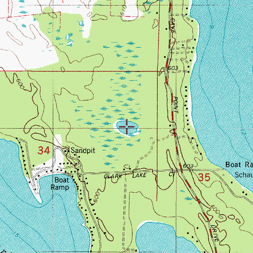 Topographic Map of Butler Pond, WI