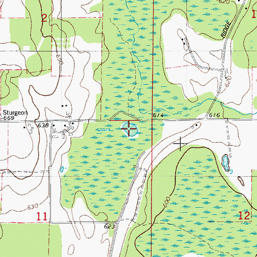 Topographic Map of Pinney Lake, WI