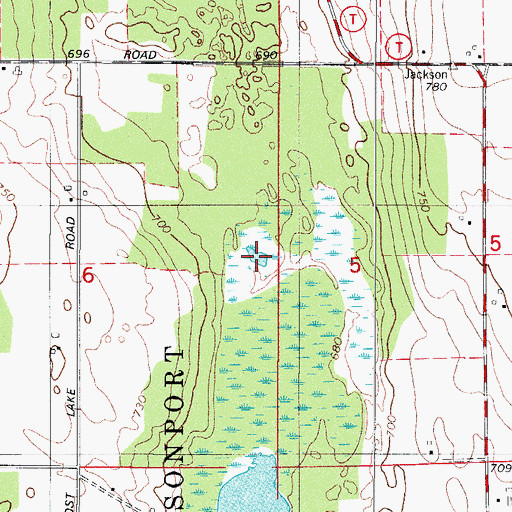 Topographic Map of Upper Lost Lake, WI