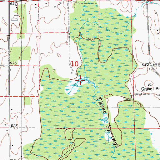 Topographic Map of Zoo Lake, WI