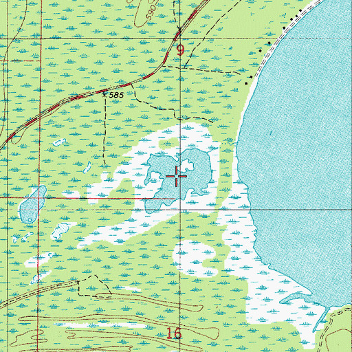 Topographic Map of Voecks Marsh, WI