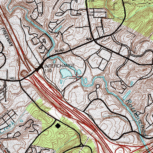 Topographic Map of Poplar Creek, GA