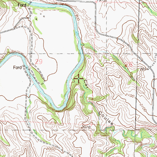 Topographic Map of Cat Coulee, ND