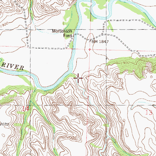 Topographic Map of Snake Coulee, ND