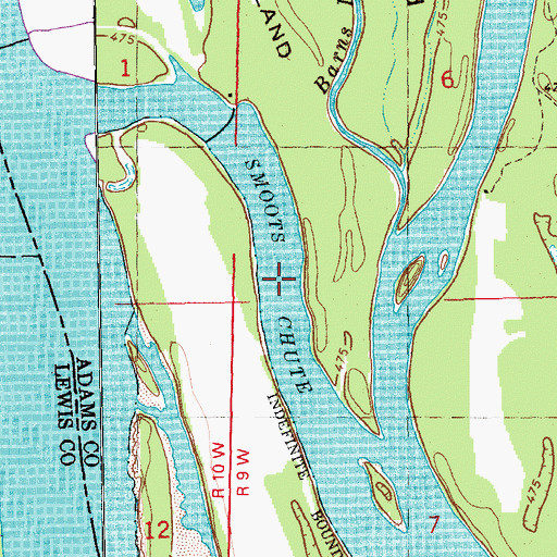 Topographic Map of Smoots Chute, IL