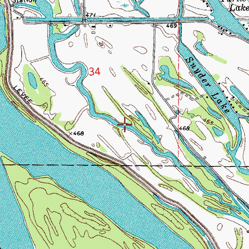 Topographic Map of Sand Slough, IL