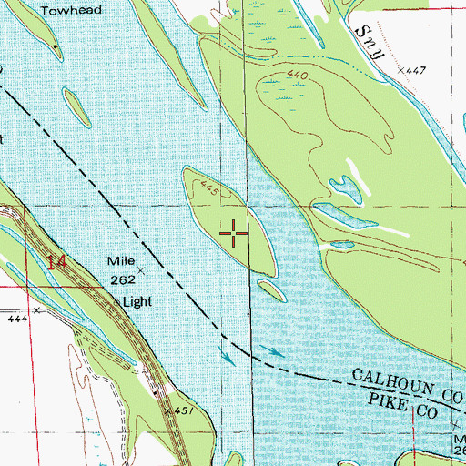 Topographic Map of Island Number 476, IL