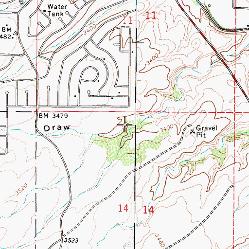 Topographic Map of Christina Draw, AZ