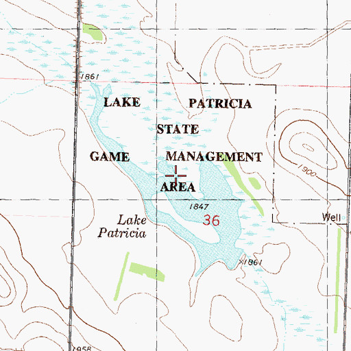 Topographic Map of Lake Patricia, ND
