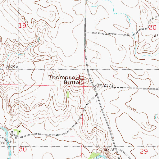 Topographic Map of Thompson Butte, ND