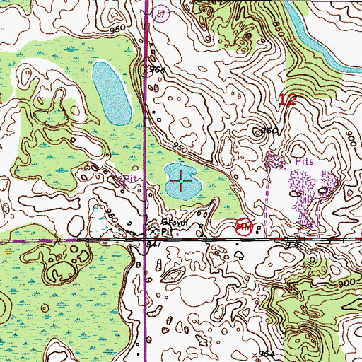 Topographic Map of Dollar Lake, WI