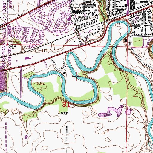 Topographic Map of Kohler Mill Pond, WI